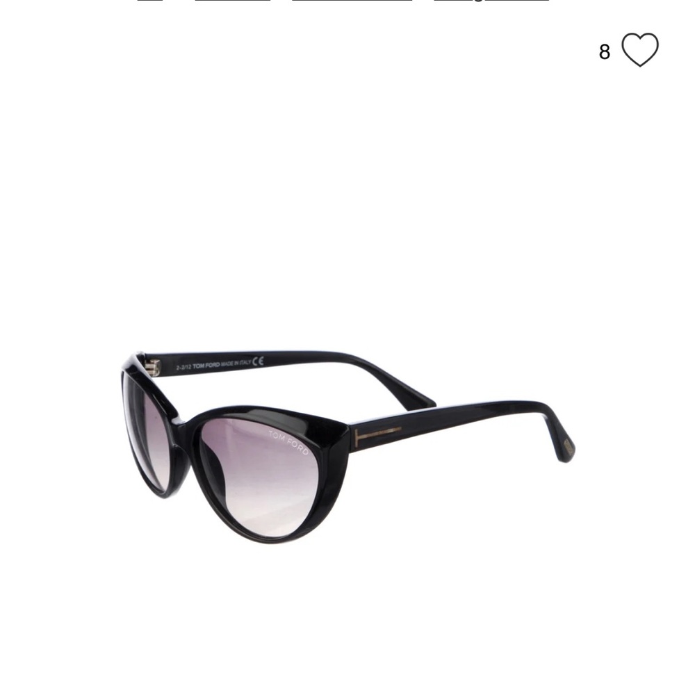 Tom Ford Black Martina Cat Eye Sunglasses